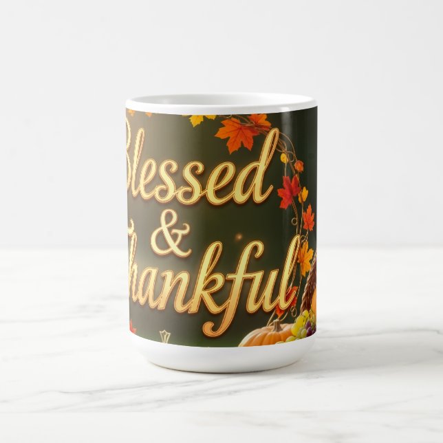 Blessed & Grateful Mug  - Inspirational Kaffemugg (Center)