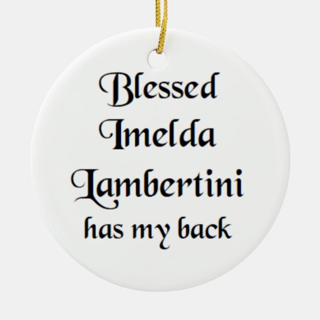 blessed imelda lambertini julgransprydnad keramik (Framsidan)