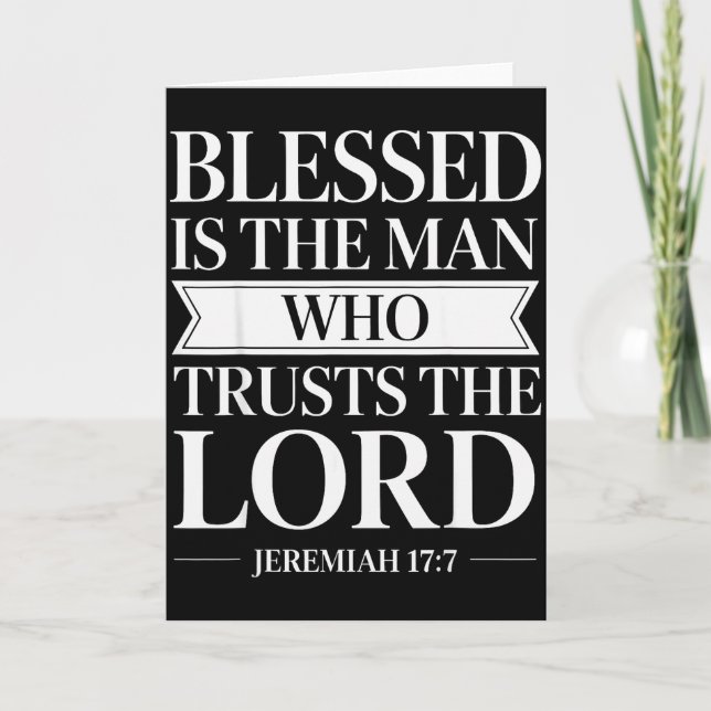 Blessed Is The Man Who Trusts The Lord Bible Verse Kort (Framsida)