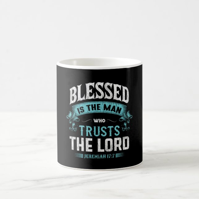 Blessed Is The Man Who Trusts The Lord Christian Kaffemugg (Center)