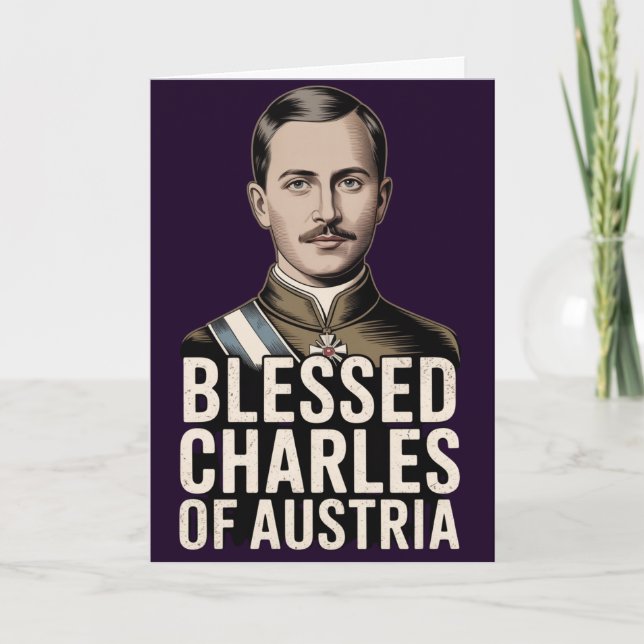 Blessed Karl of Austria Emperor Catholic Prayer Kort (Framsida)