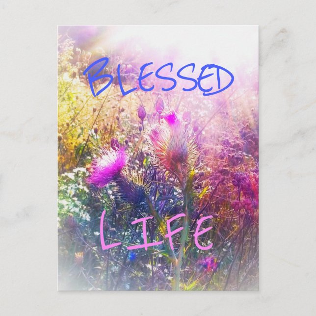 BLESSED LIFE POSTCARD VYKORT (Framsida)