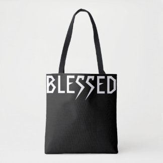 "BLESSED" med citat: "Sprit Lead Me..." Tygkasse
