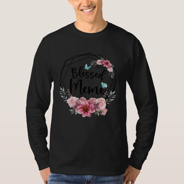 Blessed Meme with Floral Mother s Day 2023 T Shirt (Framsida)