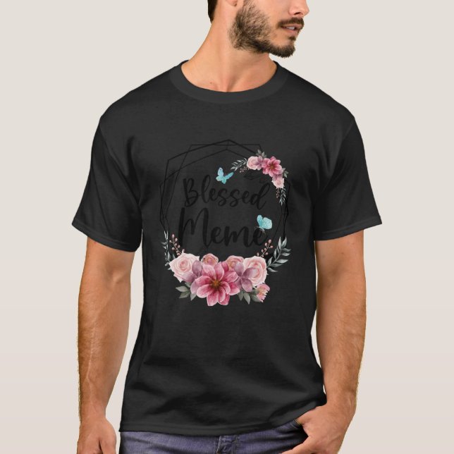Blessed Meme with Floral Mother s Day 2023 T Shirt (Framsida)