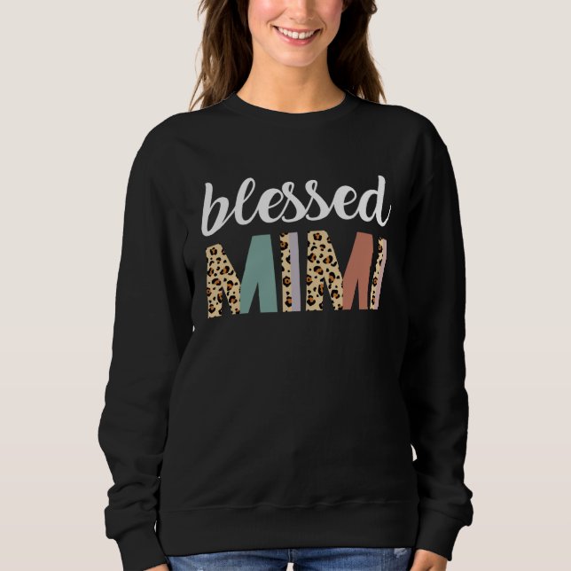 Blessed Mimi Cute Leopard Print T Shirt (Framsida)