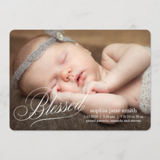 BLESSED Modern Tillkännagivande för födelse Meddelande