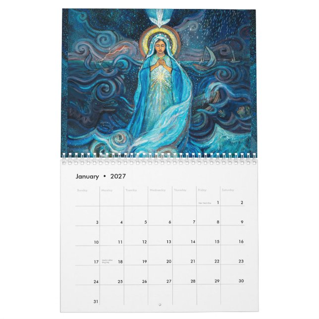 Blessed Mother Mary Calendar of Catholic images Kalender (Jan 2027)