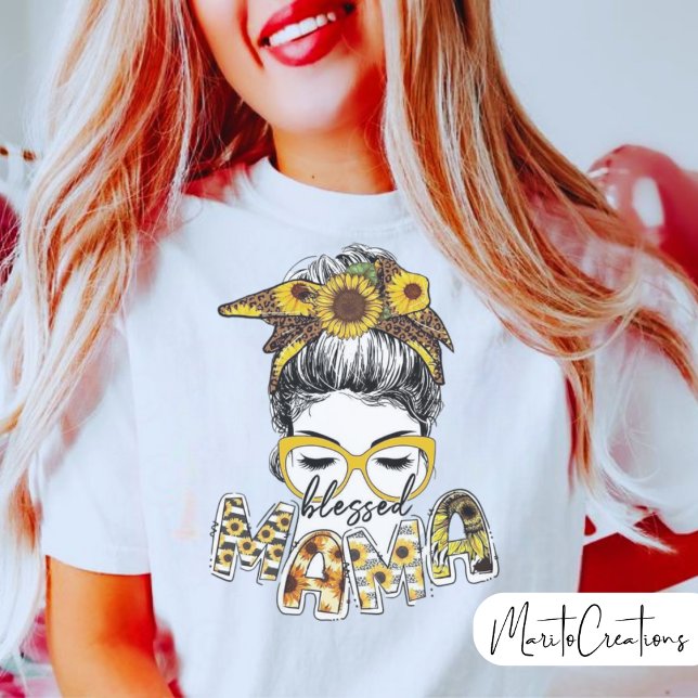  blessed mum t-shirt to celebrate mother's day (Skapare uppladdad)