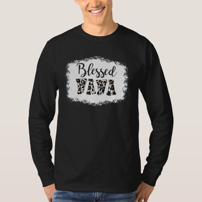 Blessed Nana Leopard Best Mom Ever Mom  Mother Day T Shirt (Framsida)