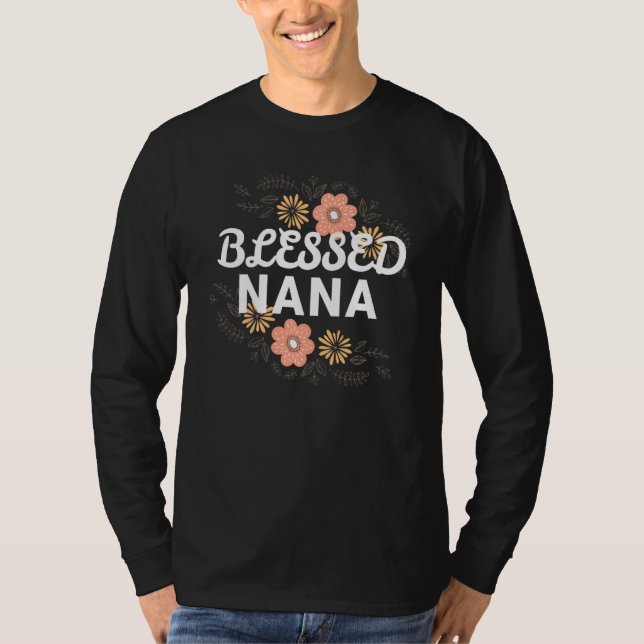 Blessed Nana mormors och farfars dag T Shirt (Framsida)