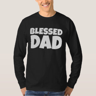 BLESSED PAPPA mörk T-shirts