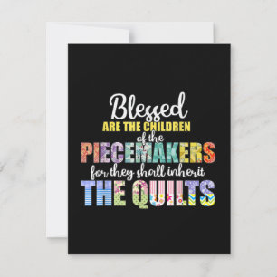 Blessed Piecemakers Barn Kvirkning Virkning Tack Kort