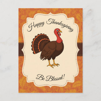 Blessed Thanksgiving Turkey Vykort