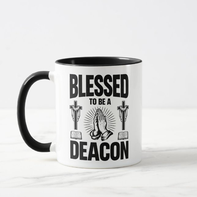 Blessed to Be a Deacon Inspirational Prayer Mugg (Vänster)