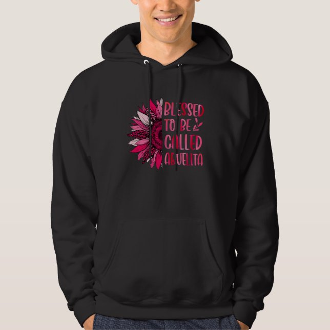 Blessed To Be Called Abuelita Cute Floral Women Mo Hoodie (Framsida)