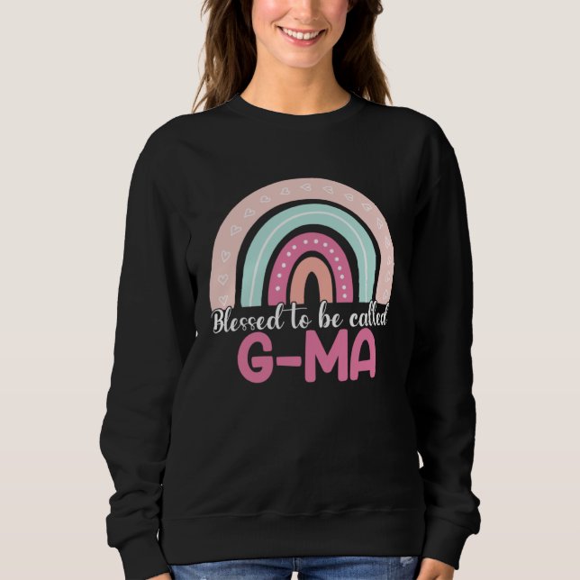 Blessed To Be Called G Ma Rainbow Mothers Day Mom  T Shirt (Framsida)