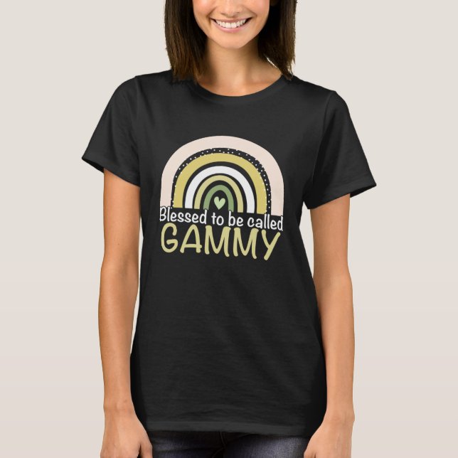 Blessed To Be Called Gammy Boho Rainbow Mother s D T Shirt (Framsida)