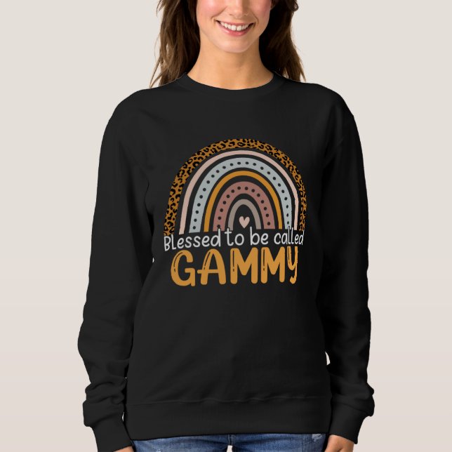 Blessed To Be Called Gammy Leopard Rainbow Best Mo T Shirt (Framsida)