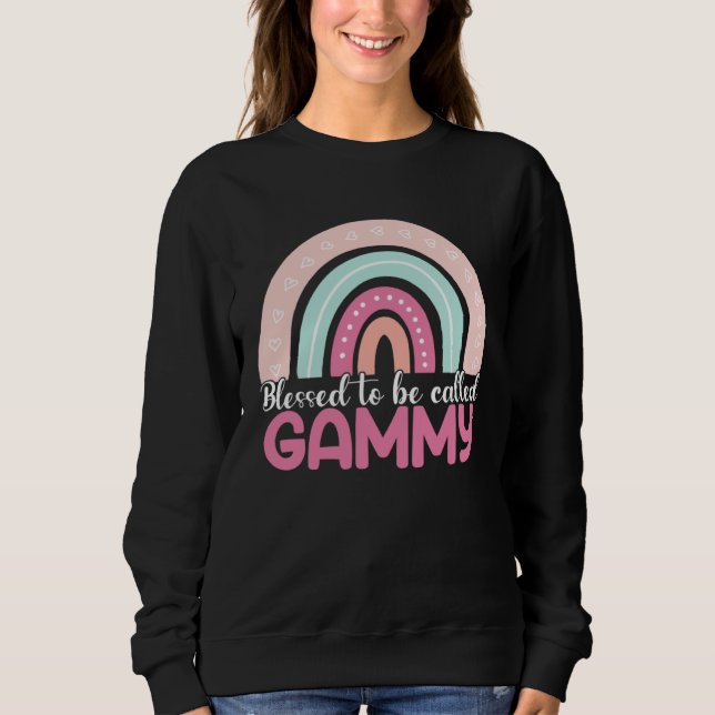 Blessed To Be Called Gammy Rainbow Mothers Day Mom T Shirt (Framsida)