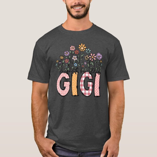 Blessed to Be Called Gigi Floral Mothers Day frien T Shirt (Framsida)