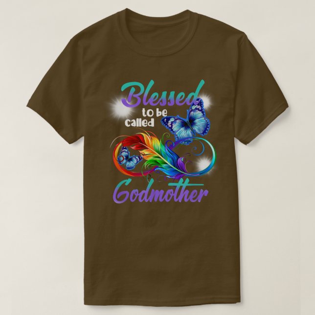 Blessed To Be Called Godmother Butterfly Womens Mo T Shirt (Design framsida)