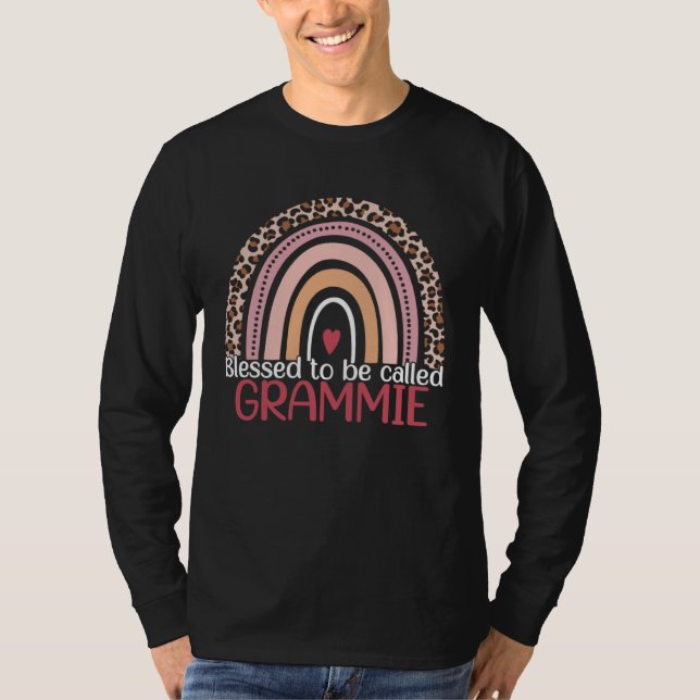 Blessed To Be Called Grammie Rainbow Leopard Mom G T Shirt (Framsida)