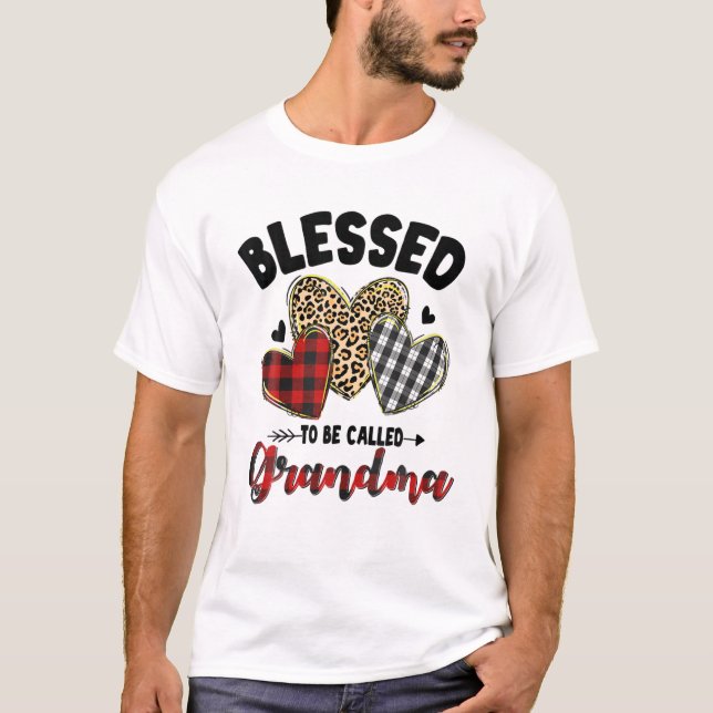 Blessed To Be Called Grandma Mother T Shirt (Framsida)