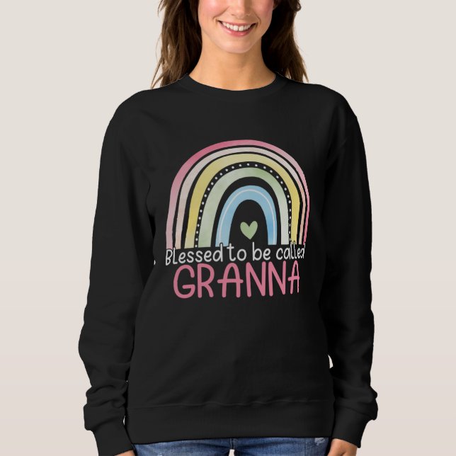 Blessed To Be Called Granna Rainbow Mother s Day B T Shirt (Framsida)
