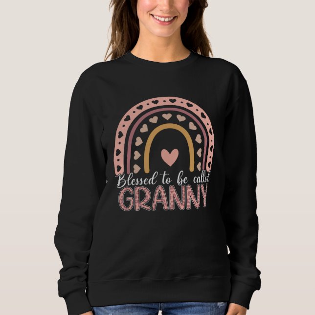 Blessed To Be Called Granny Leopard Rainbow Cute M T Shirt (Framsida)