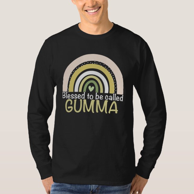 Blessed To Be Called Gumma Boho Rainbow Mother s D T Shirt (Framsida)