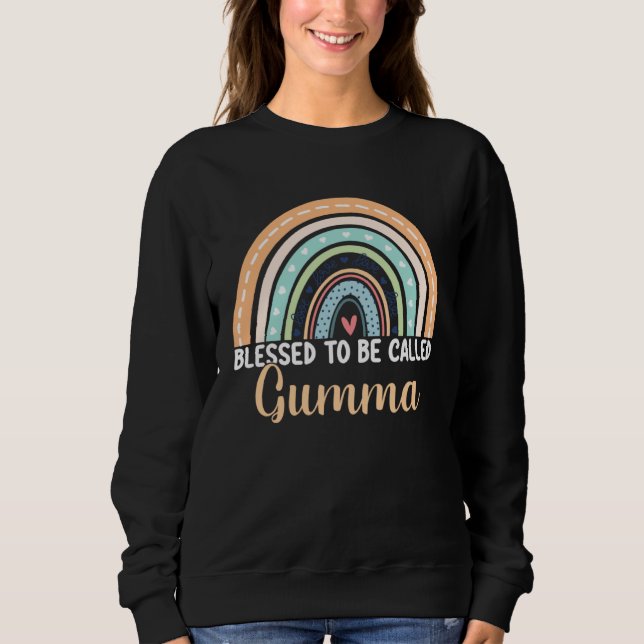 Blessed To Be Called Gumma Rainbow Mothers Day Gum T Shirt (Framsida)