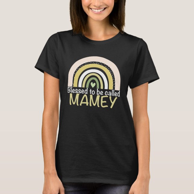 Blessed To Be Called Mamey Boho Rainbow Mother s D T Shirt (Framsida)