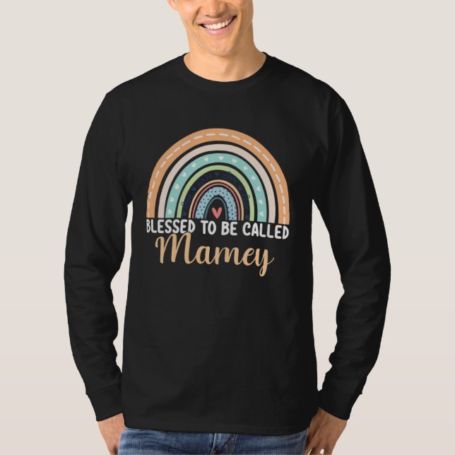 Blessed To Be Called Mamey Rainbow Mothers Day Mam T Shirt (Framsida)
