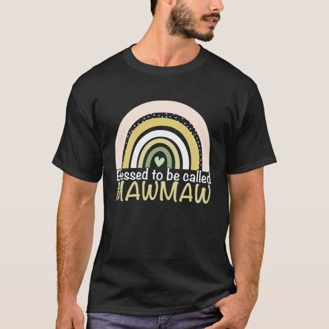 Blessed To Be Called Mawmaw Boho Rainbow Mother s  T Shirt (Framsida)