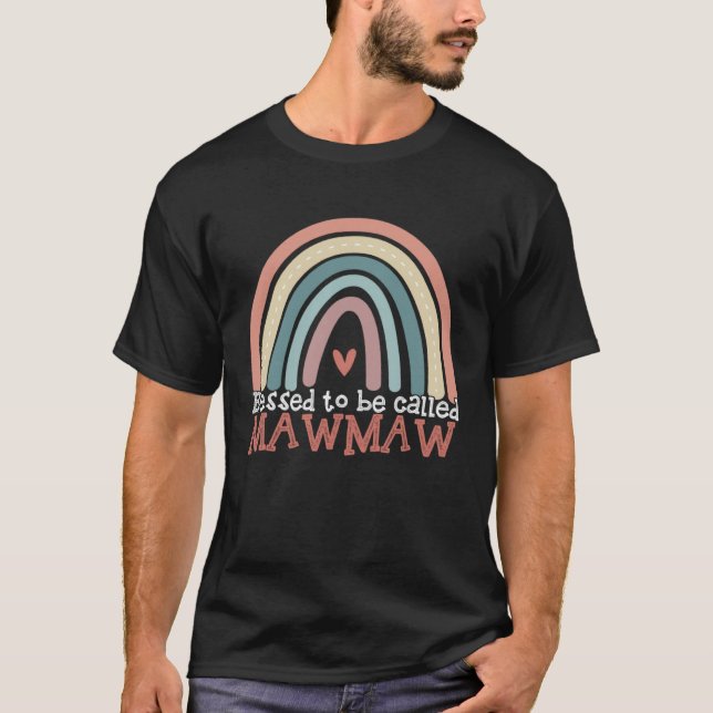 Blessed To Be Called Mawmaw Boho Rainbow Mothers D T Shirt (Framsida)