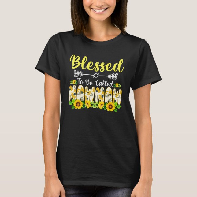 Blessed To Be Called Mawmaw  Sunflower Mother s Da T Shirt (Framsida)