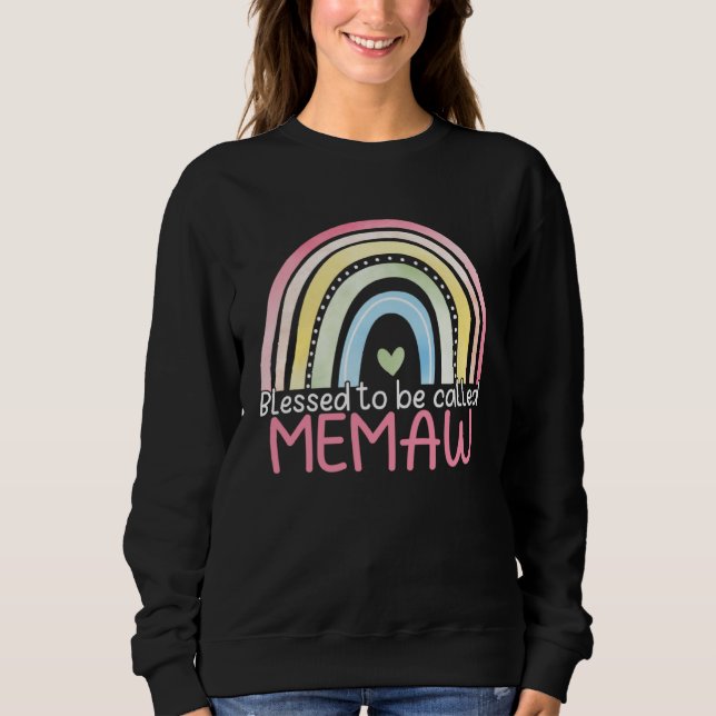 Blessed To Be Called Memaw Rainbow Mother s Day Be T Shirt (Framsida)