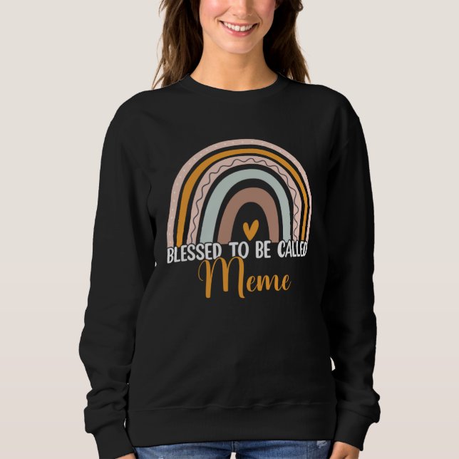 Blessed To Be Called Meme Boho Rainbow Mother s Da T Shirt (Framsida)