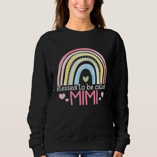 Blessed To Be Called Mimi Rainbow Mother s Day Bes T Shirt (Framsida)