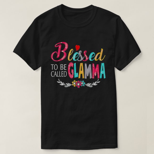 Blessed To Be Called Mom And Glamma Tshirt Funny G T Shirt (Design framsida)