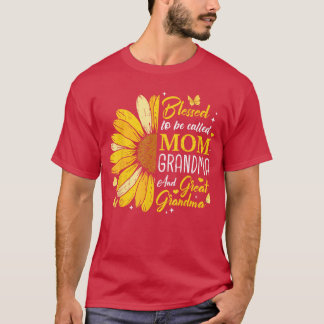 Blessed to Be Called Mom Grandma Great Grandma Mot T Shirt