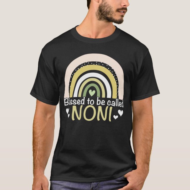 Blessed To Be Called Noni Boho Rainbow Mother s Da T Shirt (Framsida)