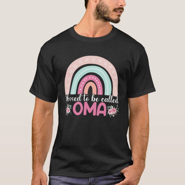 Blessed To Be Called Oma Rainbow Mothers Day Mom G T Shirt (Framsida)