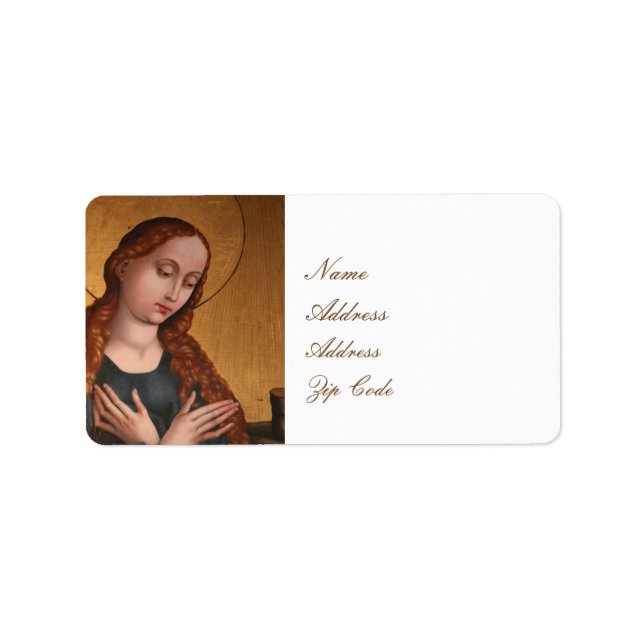 BLESSED VIRGIN MARY BE PRAY FÖR OSS ADRESSETIKETT (Framsidan)