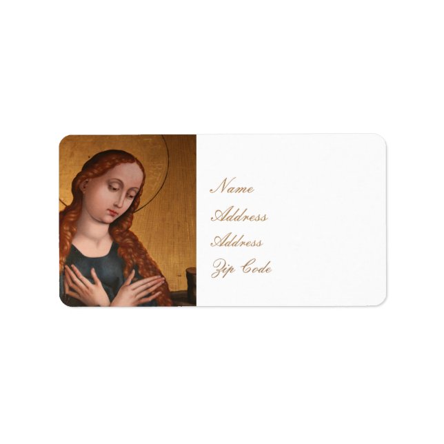 BLESSED VIRGIN MARY BE PRAY FÖR OSS ADRESSETIKETT (Framsidan)