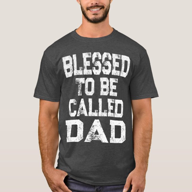 Blessedo heter Pappa Fars dag flicka T Shirt (Framsida)