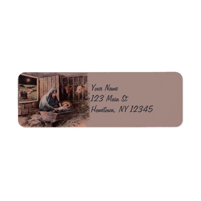 Blessen av julens Returetiketter Returadress Etikett (Framsidan)