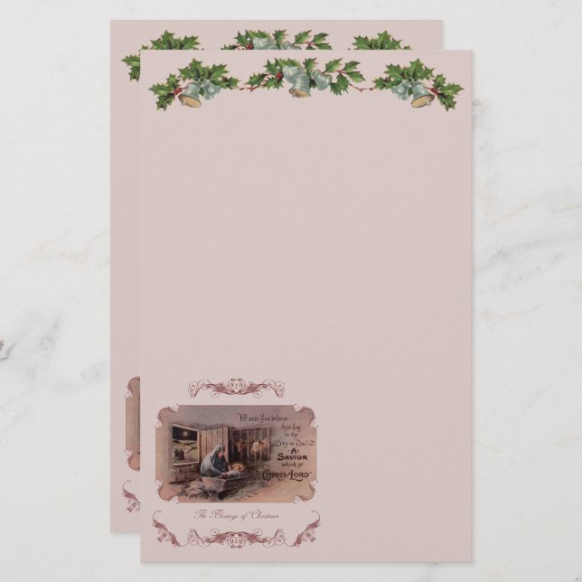 Blessen med julstationeriet brevpapper (Fram/baksida)