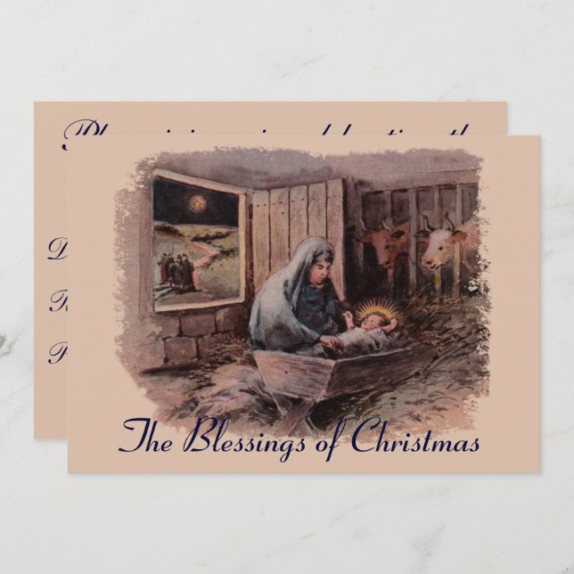 Blessen till julpartiets inbjudan (Fram/baksida)